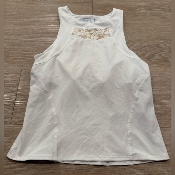 Lucky In Love Lace Track Tank - Picture 3 of 5